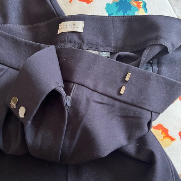 NWT TAHARI ASL Navy Blue Dress Pants - Picture 9 of 11